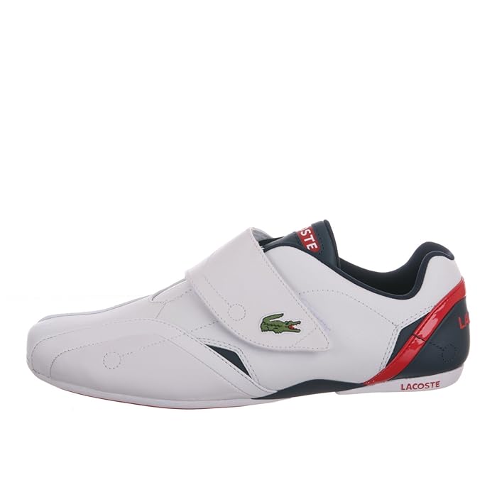 Lacoste Women's Protect LE SPM White/Navy/Red Leather Sneakers