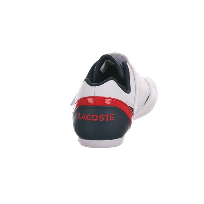 Lacoste Women's Protect LE SPM White/Navy/Red Leather Sneakers