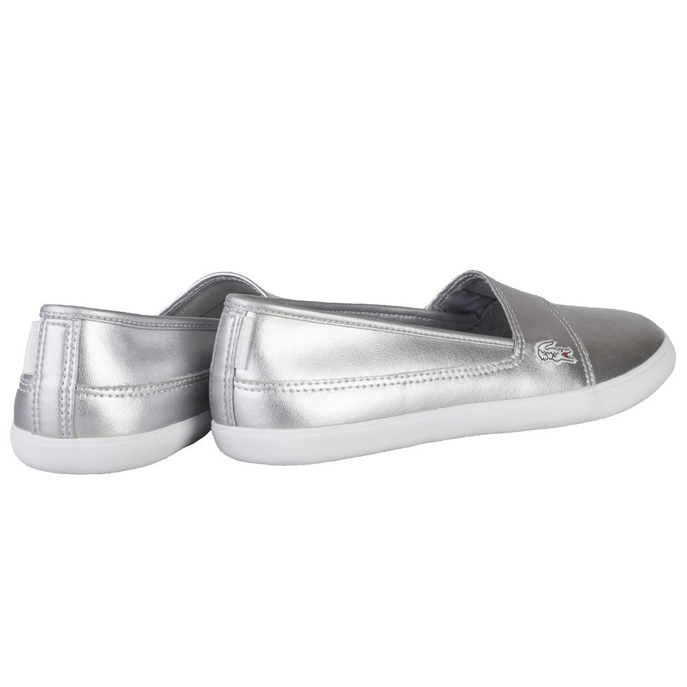 Lacoste Women's Marice MET SPW Silver Slip Ons