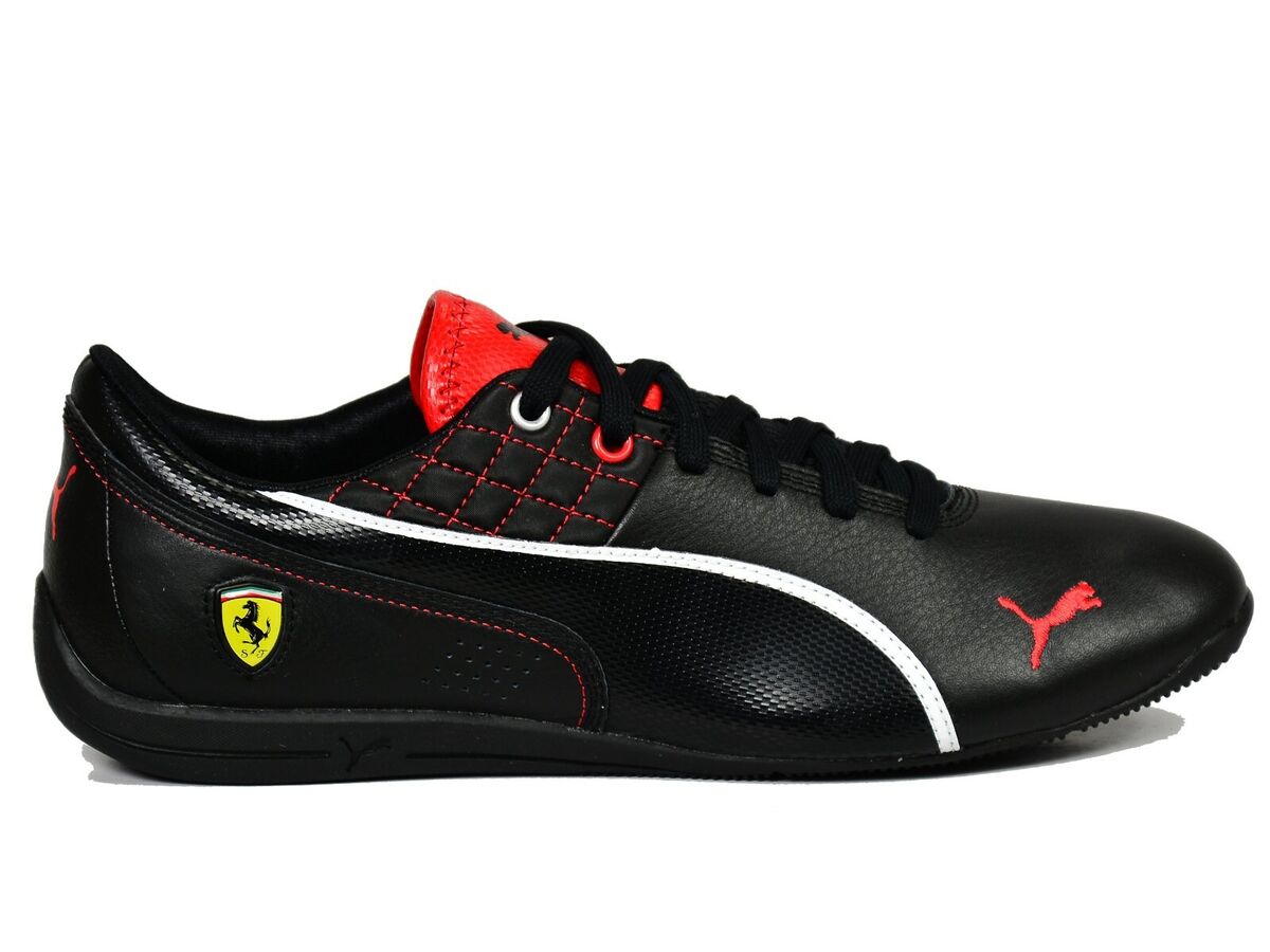 Puma Drift Cat 6 SF Flash Ferrari 305291-02 Leather Men's Shoes Black/Red