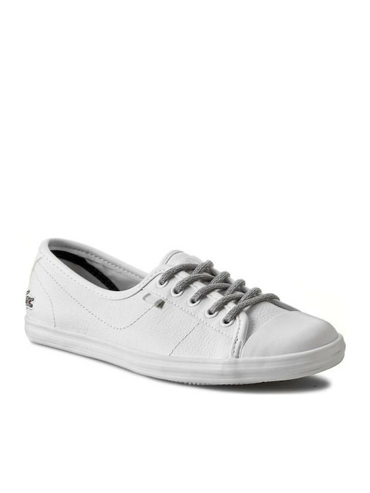 Lacoste Women's Ziane HTB SPW White Leather Sneaker