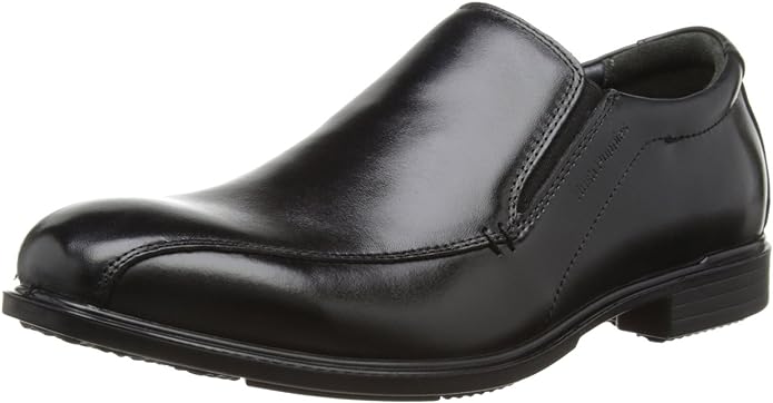 Hush Puppies Men's Vito Slip On Black Leather Dress Shoe