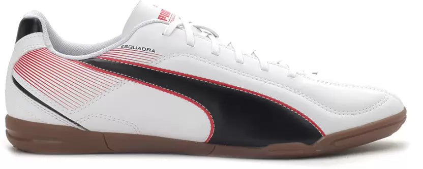 PUMA Esquadra IT Indoor Soccer Shoes For Men (White, Black) 103128 02