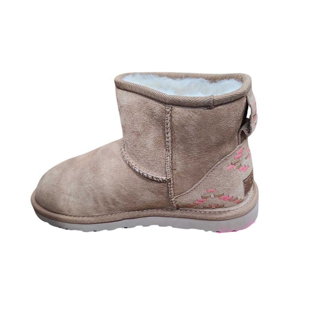 UGG Women's Classic Mini Rustic Weave Chestnut Boots