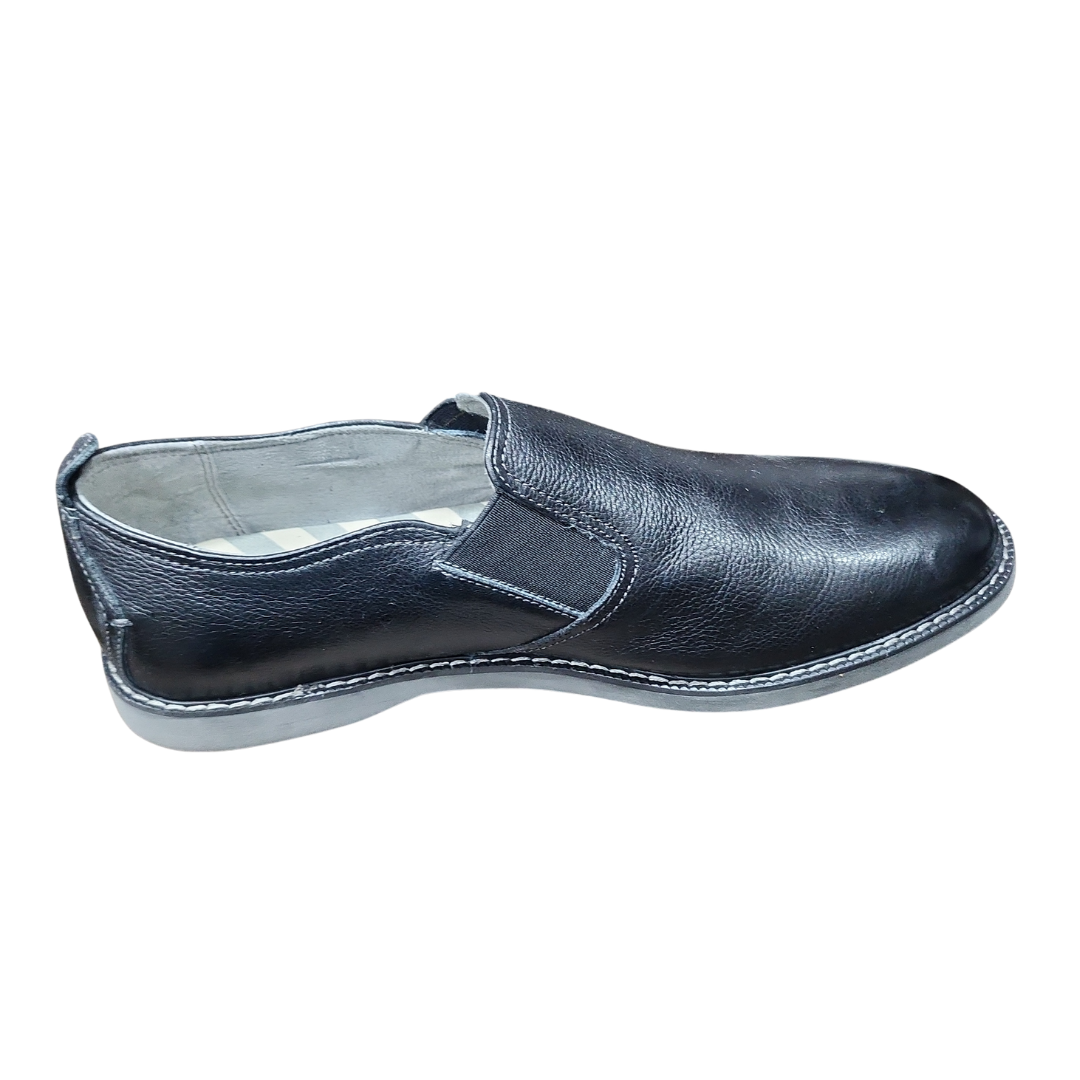 Florsheim Men's Hifi Plain Slip-On in Black Tumbled Leather