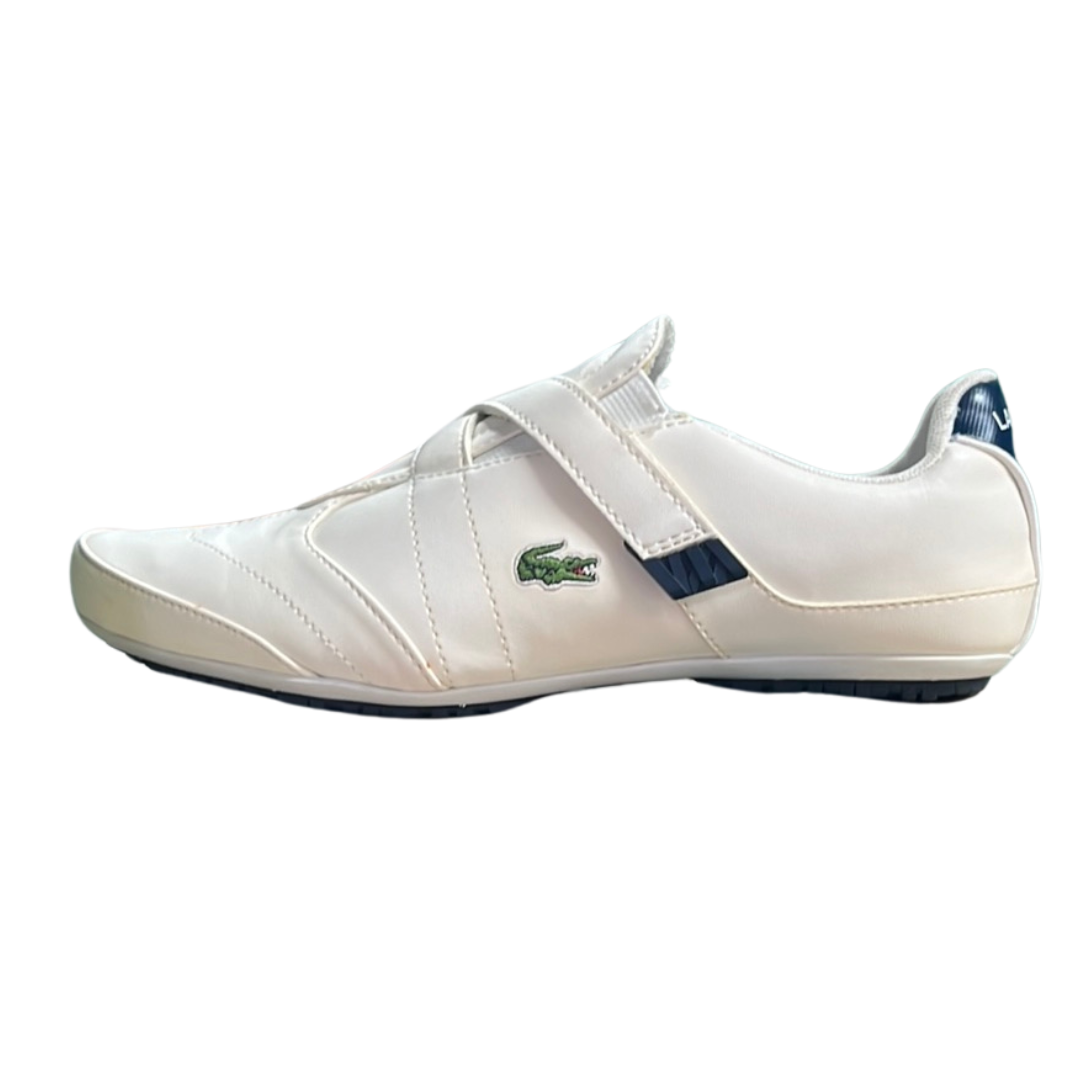 Lacoste Women's Badelia LCR White/Dark Blue Synthetic Sneaker
