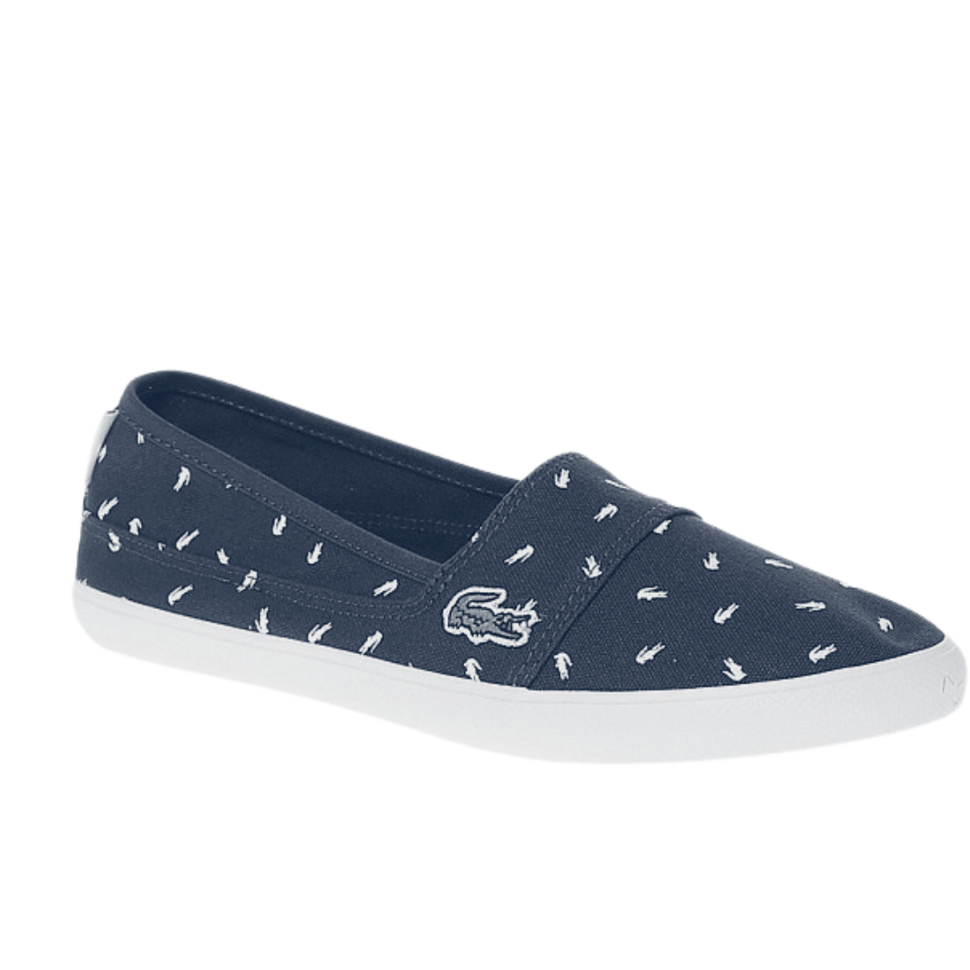 Lacoste Women's Marice BB Show White/Blue CNV Slip Ons