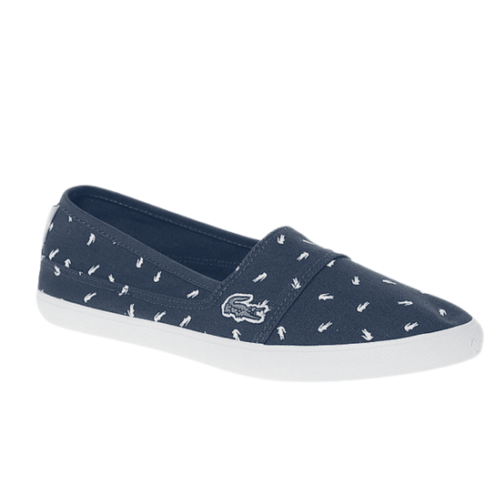 Lacoste Women's Marice BB Show White/Blue CNV Slip Ons