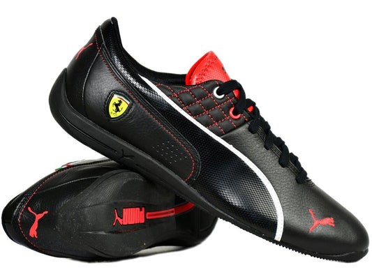 Puma Drift Cat 6 SF Flash Ferrari 305291-02 Leather Men's Shoes Black/Red