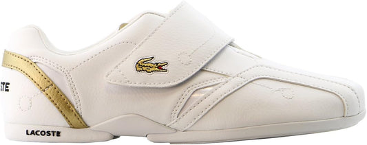 Lacoste Boys Toddler Protect GT SPC Sneaker in White/Gold 1 M US