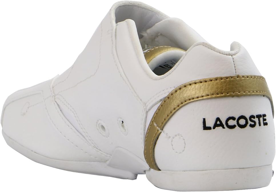 Lacoste Boys Toddler Protect GT SPC Sneaker in White/Gold 1 M US