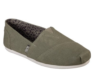 Skechers Womens BOBS Plush - Peace and Love Olive