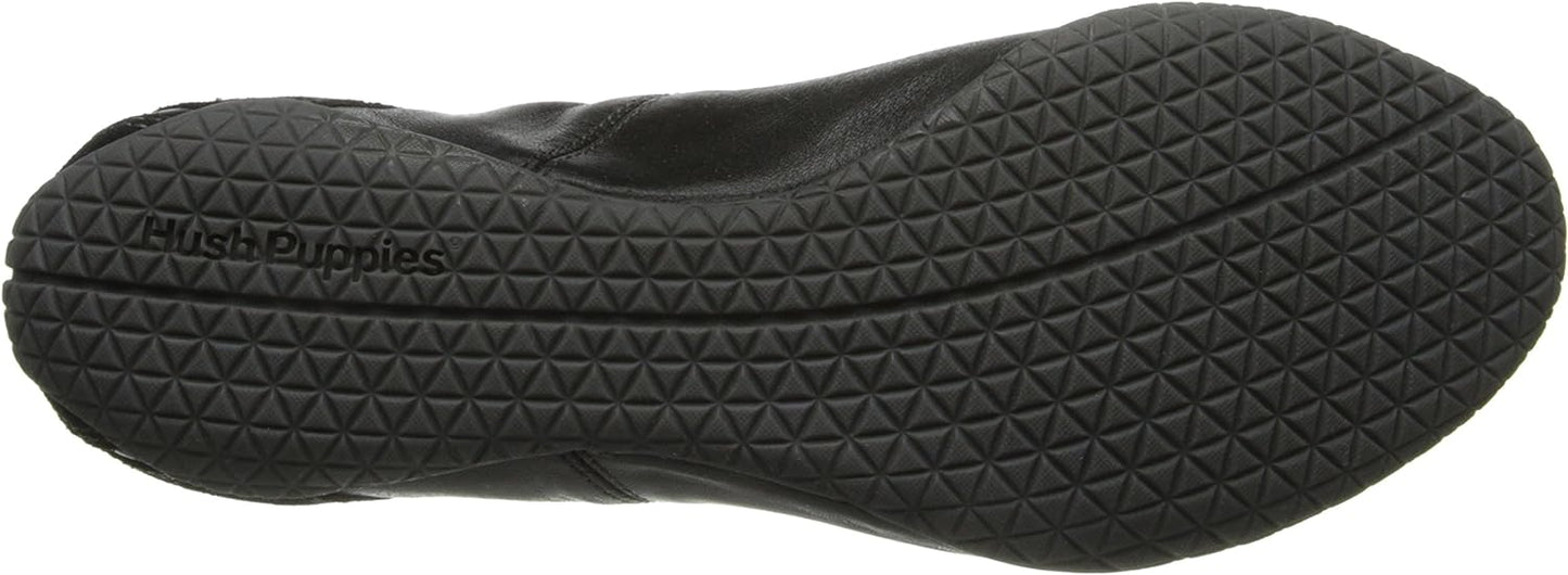 Hush Puppies Womens Zion TOLI Black Leather Slip-On