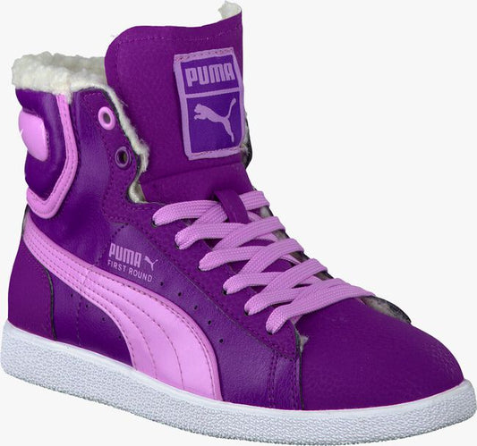 PUMA Paarse First Round Fur Jr. Sparkling Grape/Orchid High Sneakers - 355179 01