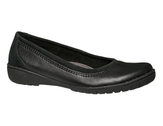 Hush Puppies Women's Hope Karly Black Leather Slip-Ons