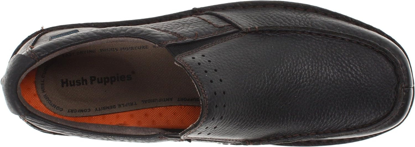 Hush Puppy Men's Montrose Black Leather Slip-On