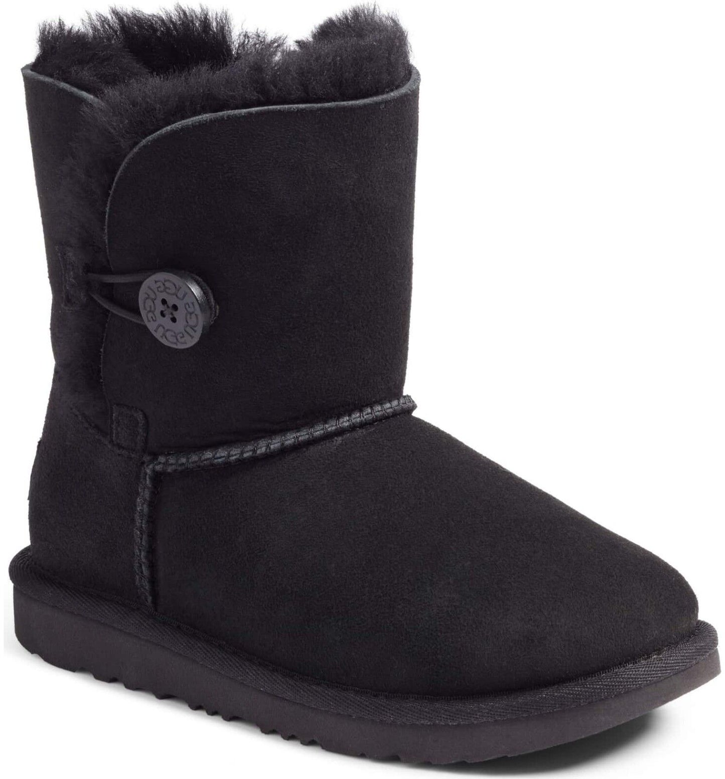 UGG Kids BAILEY BUTTON Black Boots 5911