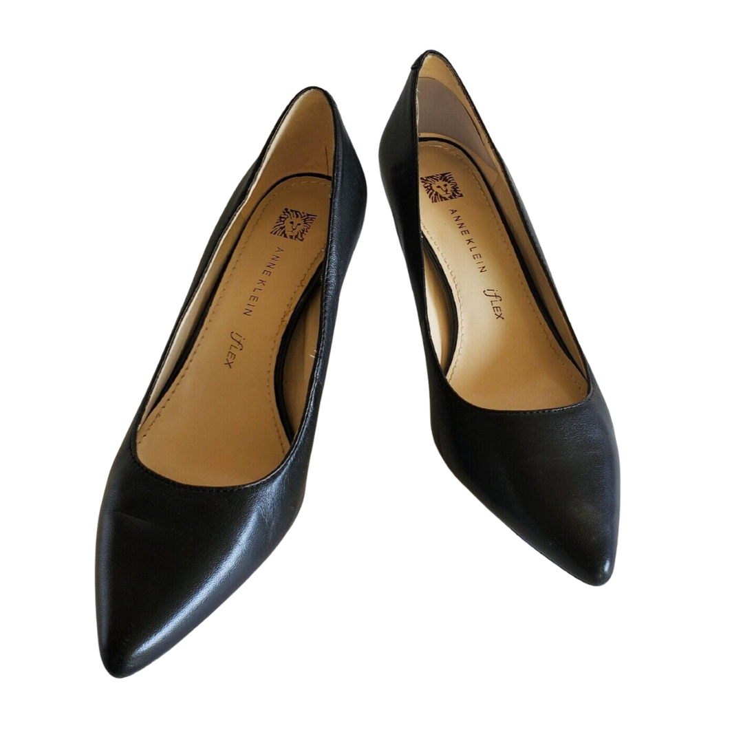 Anne Klein iFlex Akisana Women’s Black Patent Leather Pointy Toe Pumps