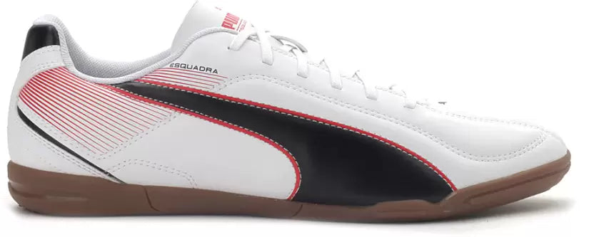 PUMA Esquadra IT Indoor Soccer Shoes For Men  (White, Black) 103128 02