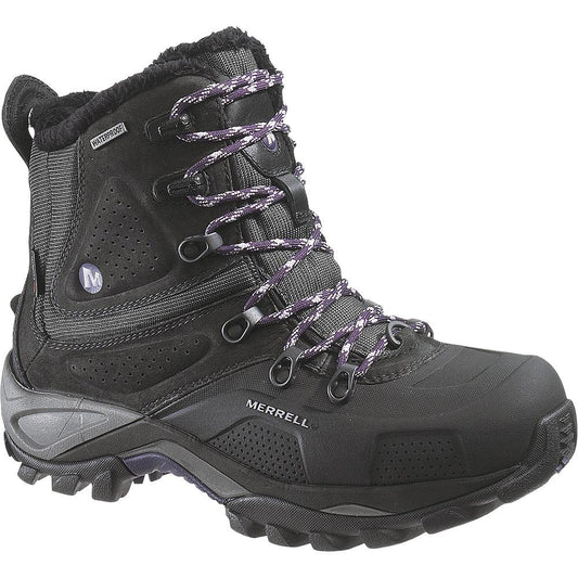 Merrell Women's Whiteout 8 Waterproof Black/Purple Winter Boots