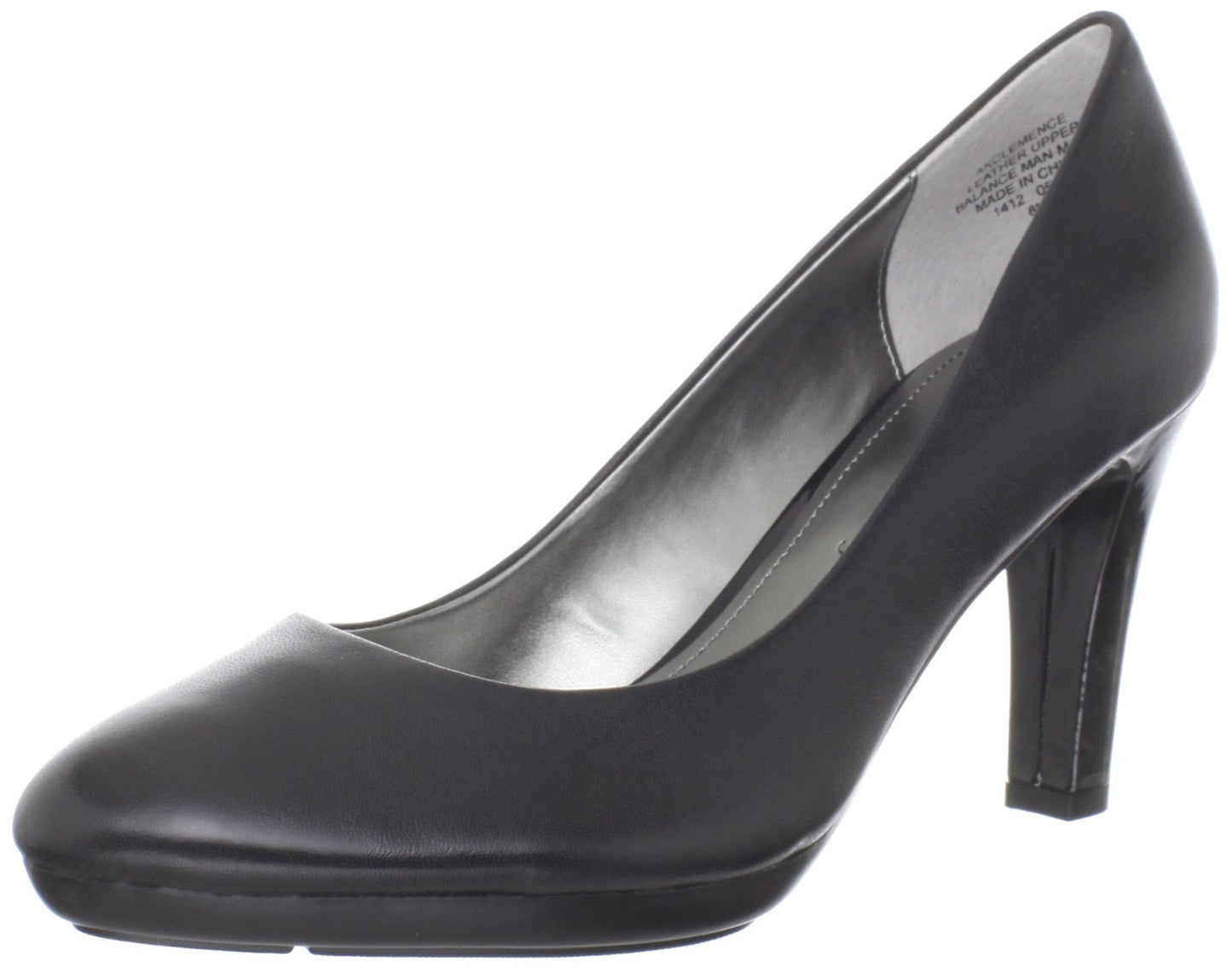 Anne Klein's AKClemence Black Leather Heels