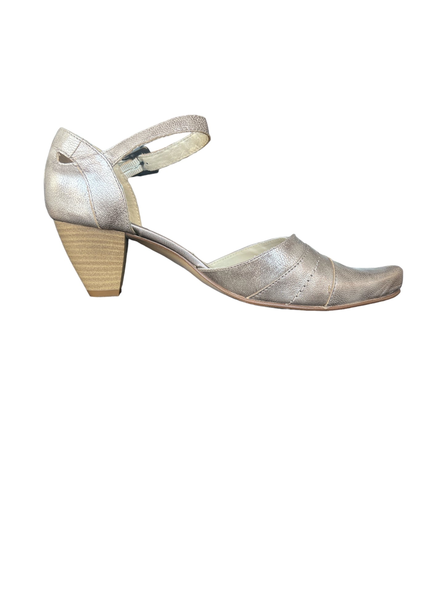 Geo Reino Women's Alaric Taupe Heel Sandals