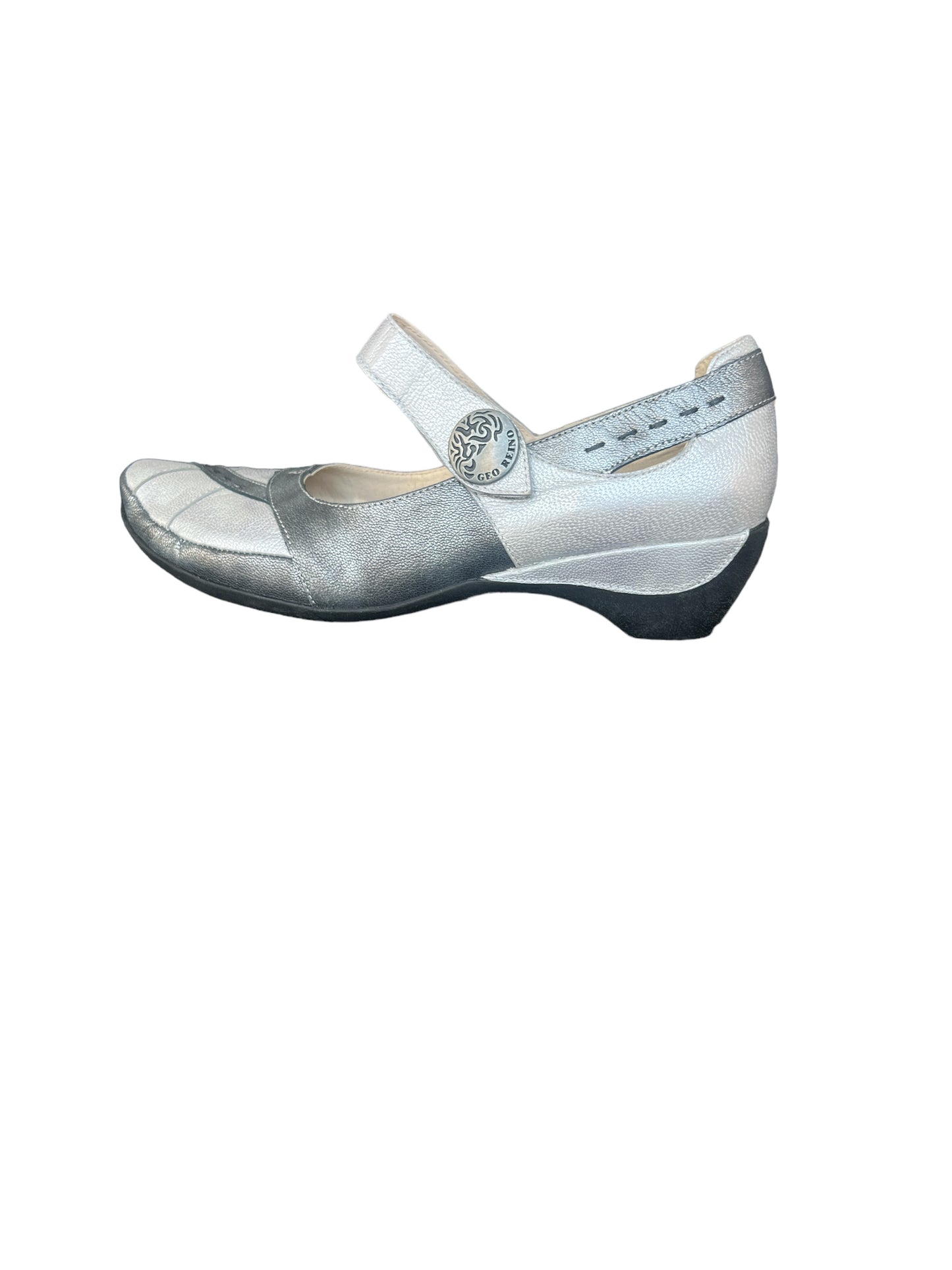 Geo Reino Women's Deallio Antracite Silver Slip-On