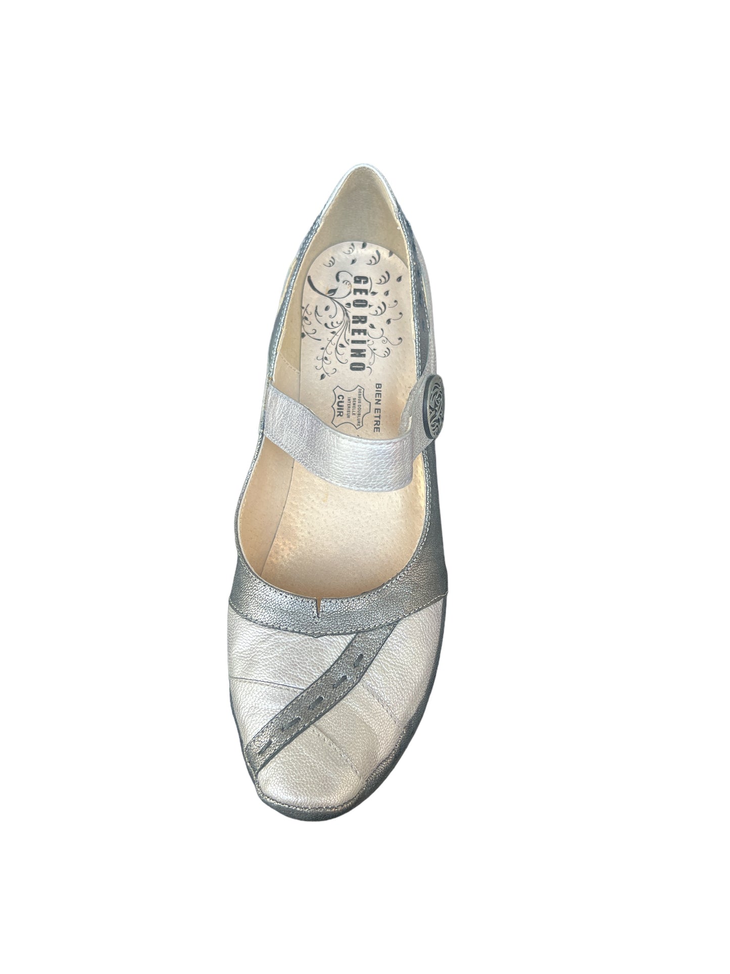 Geo Reino Women's Deallio Antracite Silver Slip-On