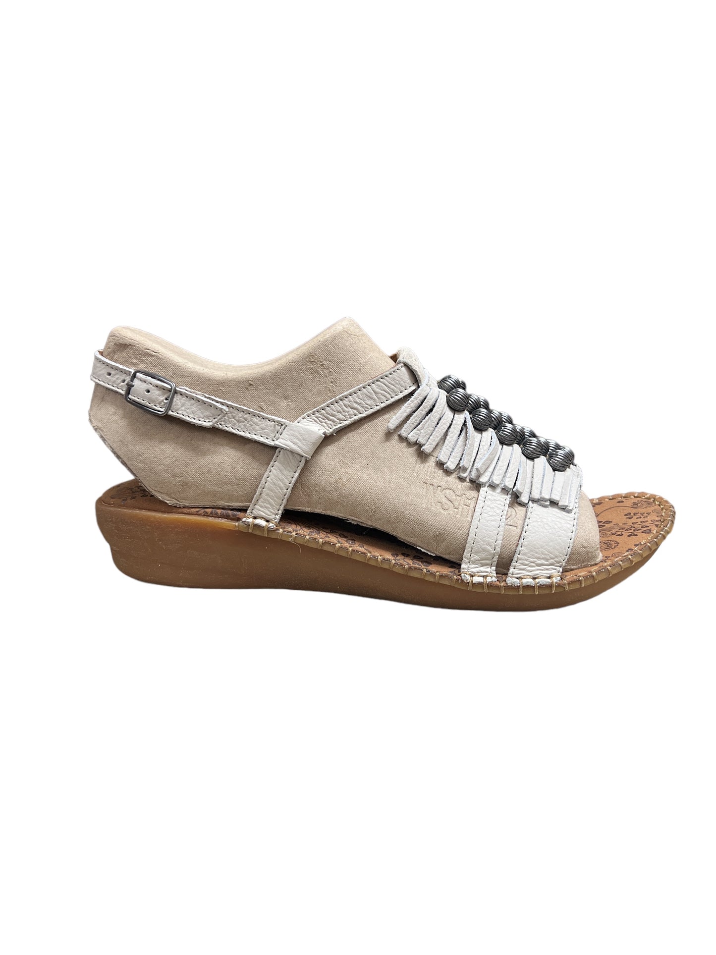 Hush Puppies Women's Laze Sling Slingback Leather Sandals, Off-White