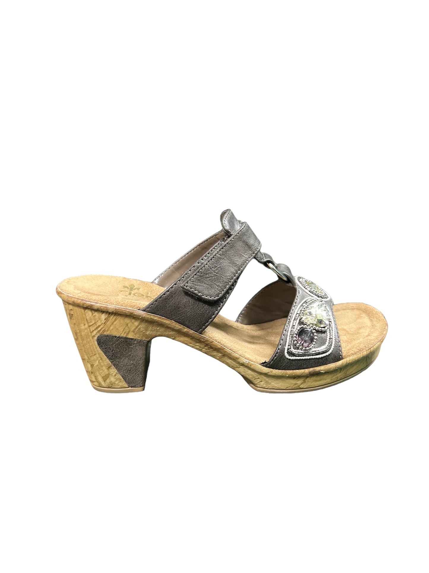 Rieker 69780-45 Grey Heel Sandals