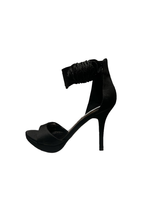 Steve Madden Gagg Black Satin Heels