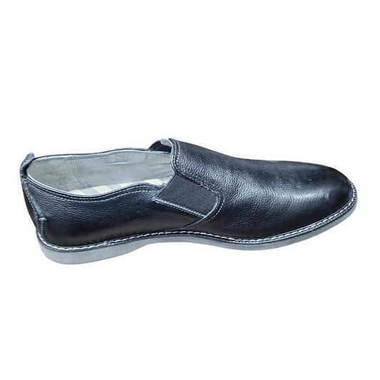 Florsheim Men's Hifi Plain Slip-On in Black Tumbled Leather