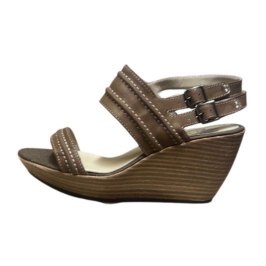 Hush Puppies Ritual Brown Leather Heel Sandal