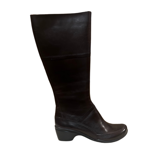 Hush Puppies Women's Grandiose Dark Brown Leather Boots