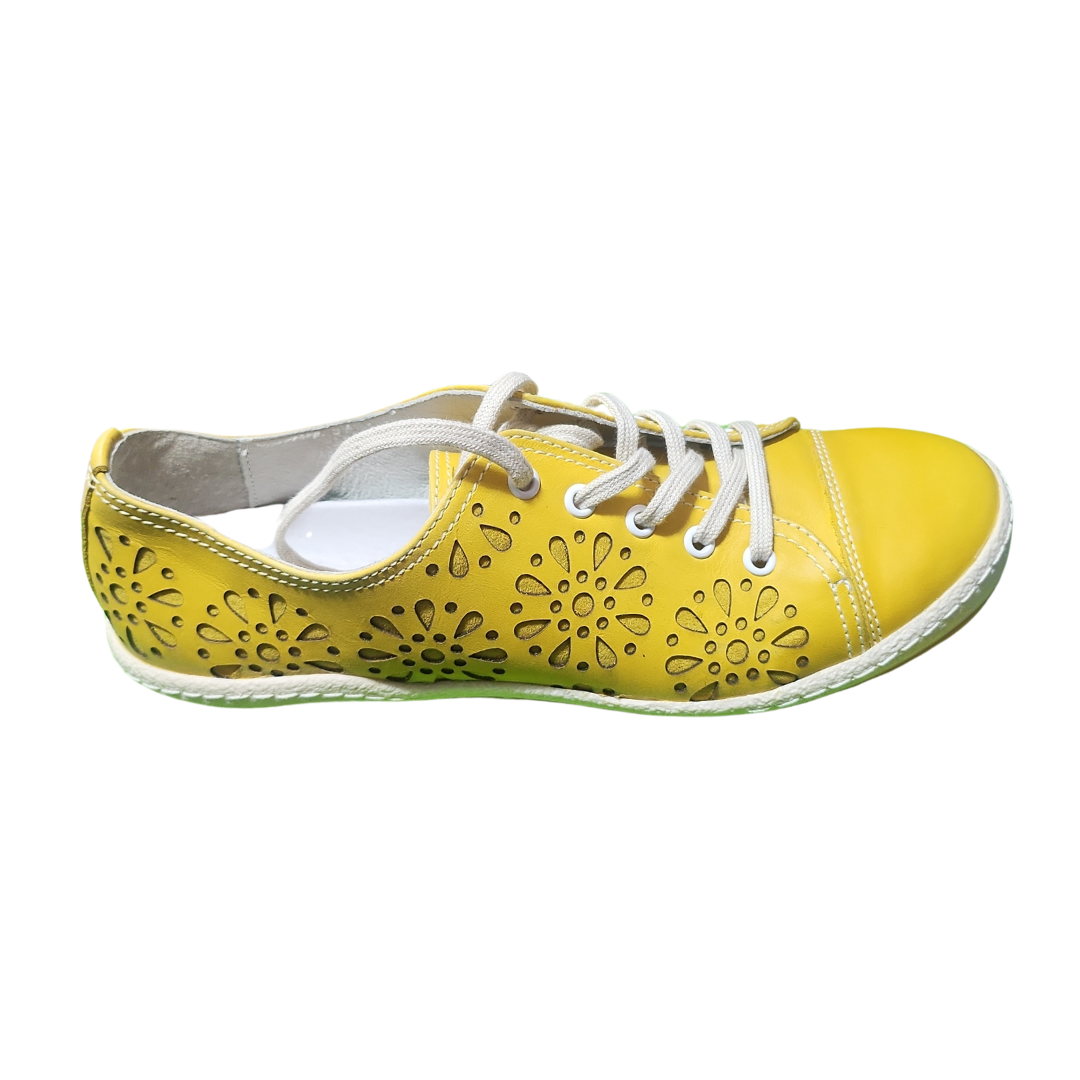 Josef Seibel Women's Caspian02 Yellow Sneakers