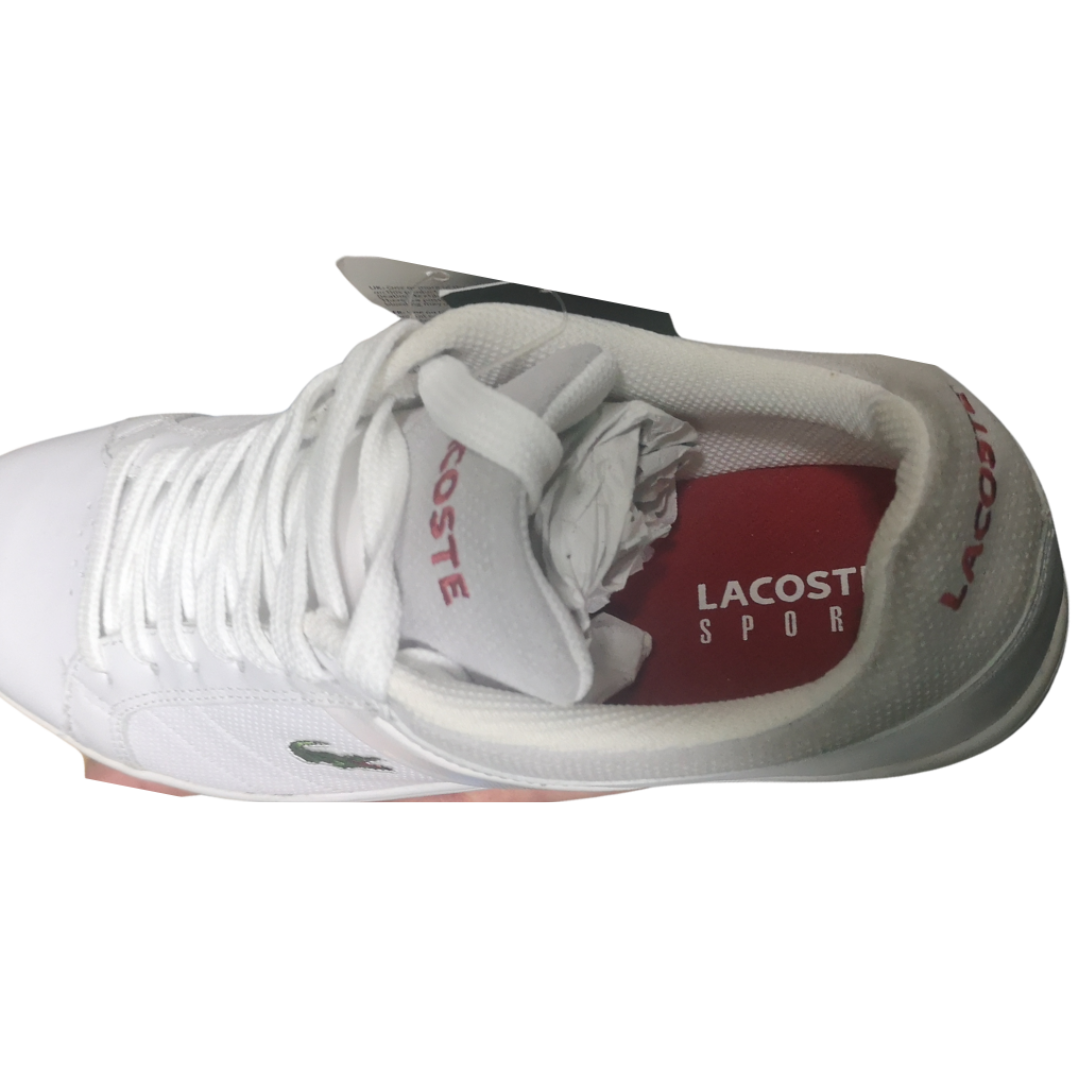 Lacoste Men's Evershot SPM White/Grey Leather Sneaker