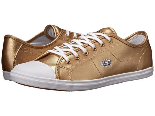 Lacoste Women's Ziane MET Gold Sneakers