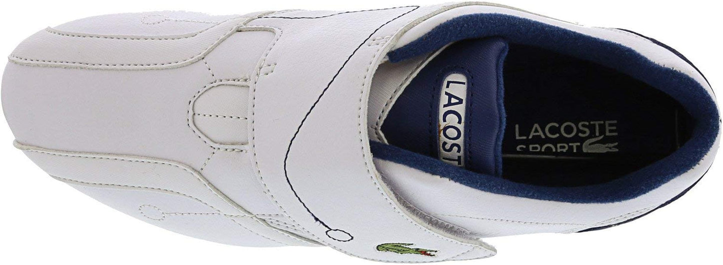 Lacoste Women's Protect Lpt SPJ Syn Ankle-High Leather Fashion Sneaker (White/Blue)